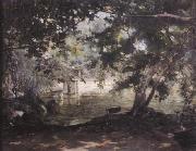 unknow artist A remembrance of the Villa Borghese, Spain oil painting artist
